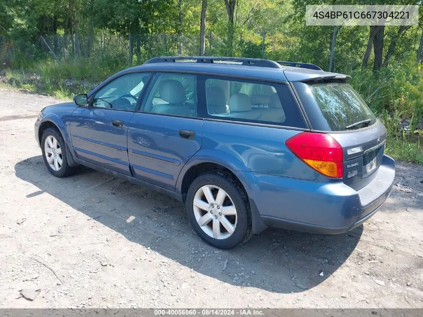 4S4BP61C667304221 2006 Subaru Outback 2.5I