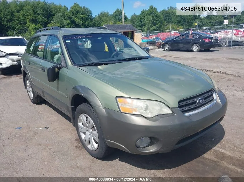 4S4BP61C066304706 2006 Subaru Outback 2.5I