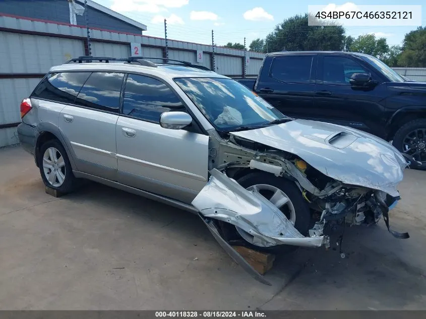 4S4BP67C466352121 2006 Subaru Outback 2.5Xt Limited