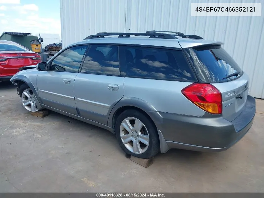 4S4BP67C466352121 2006 Subaru Outback 2.5Xt Limited