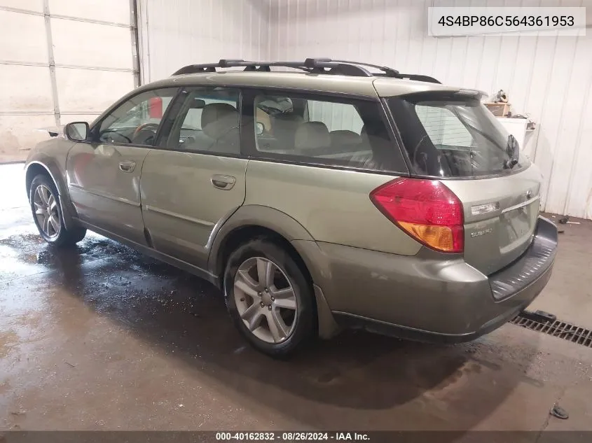 2006 Subaru Outback 3.0R L.l. Bean Edition VIN: 4S4BP86C564361953 Lot: 40162832