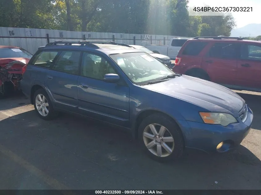 2006 Subaru Outback 2.5I Limited VIN: 4S4BP62C367303221 Lot: 40232500