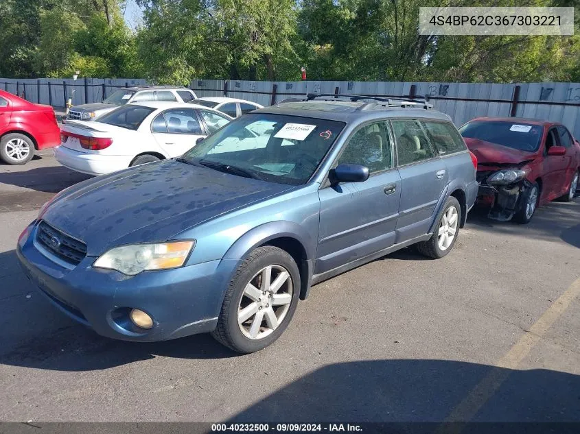 4S4BP62C367303221 2006 Subaru Outback 2.5I Limited