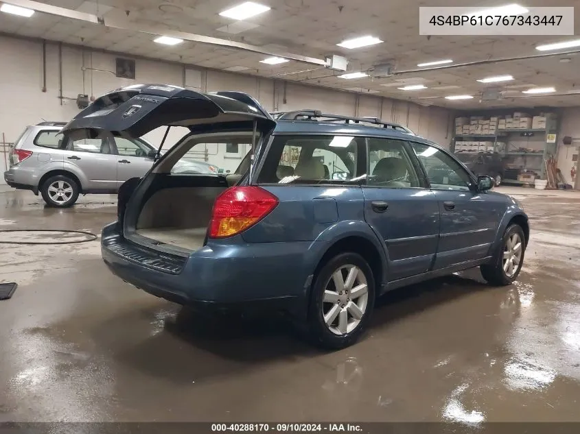 4S4BP61C767343447 2006 Subaru Outback 2.5I