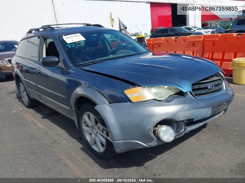 4S4BP61C867359835 2006 Subaru Outback 2.5I