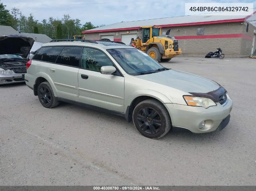 2006 Subaru Outback 3.0R L.l. Bean Edition VIN: 4S4BP86C864329742 Lot: 40308780