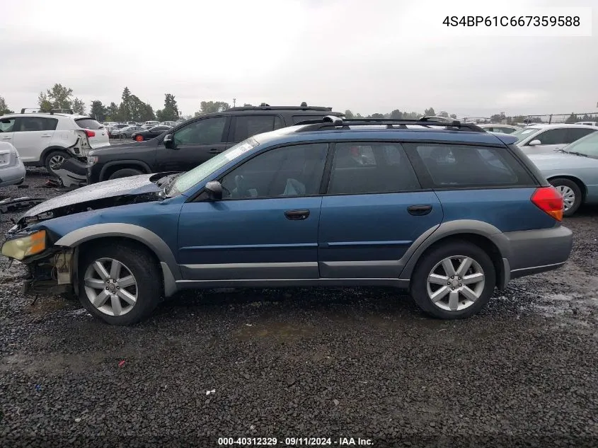 4S4BP61C667359588 2006 Subaru Outback 2.5I