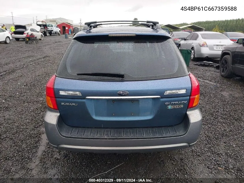 4S4BP61C667359588 2006 Subaru Outback 2.5I