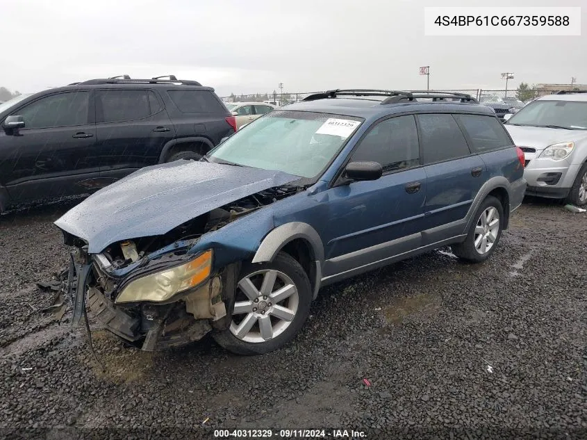 4S4BP61C667359588 2006 Subaru Outback 2.5I