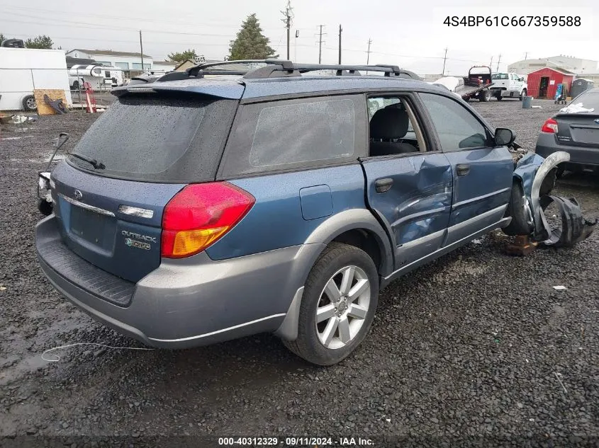 4S4BP61C667359588 2006 Subaru Outback 2.5I