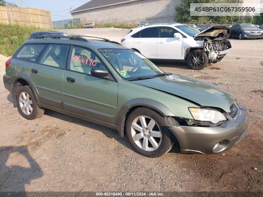 4S4BP61C067359506 2006 Subaru Outback 2.5I