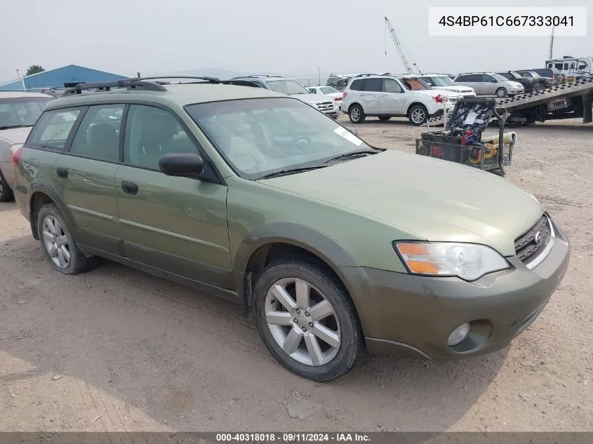 2006 Subaru Outback 2.5I VIN: 4S4BP61C667333041 Lot: 40318018