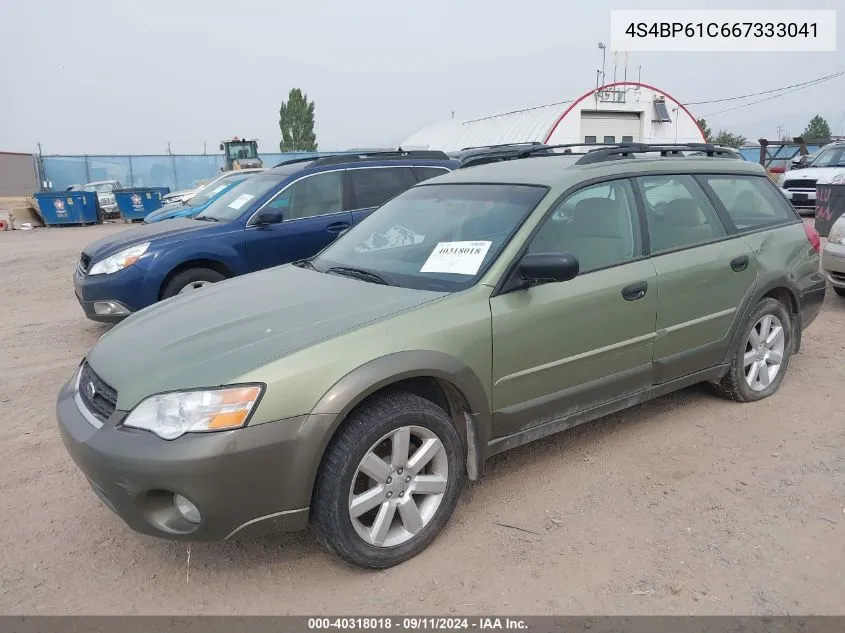 2006 Subaru Outback 2.5I VIN: 4S4BP61C667333041 Lot: 40318018