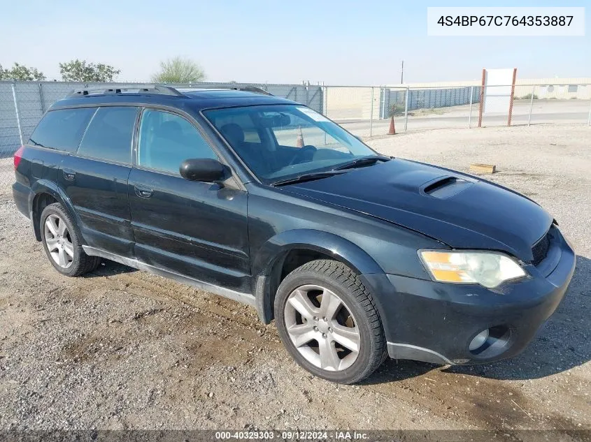 4S4BP67C764353887 2006 Subaru Outback 2.5Xt Limited