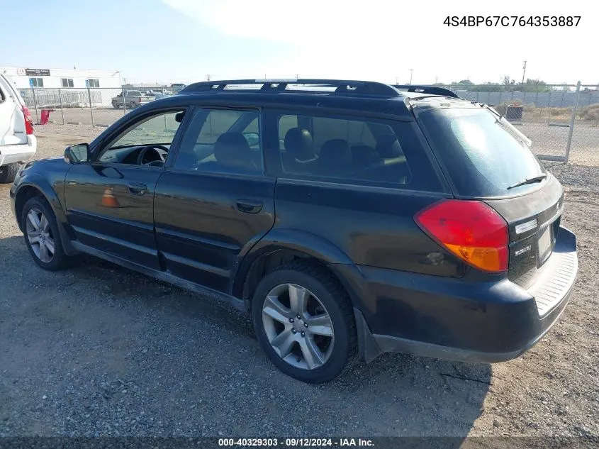 4S4BP67C764353887 2006 Subaru Outback 2.5Xt Limited