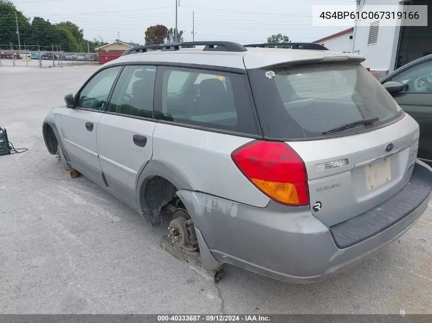 2006 Subaru Outback 2.5I VIN: 4S4BP61C067319166 Lot: 40333687