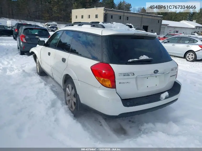 4S4BP61C767334666 2006 Subaru Outback 2.5I