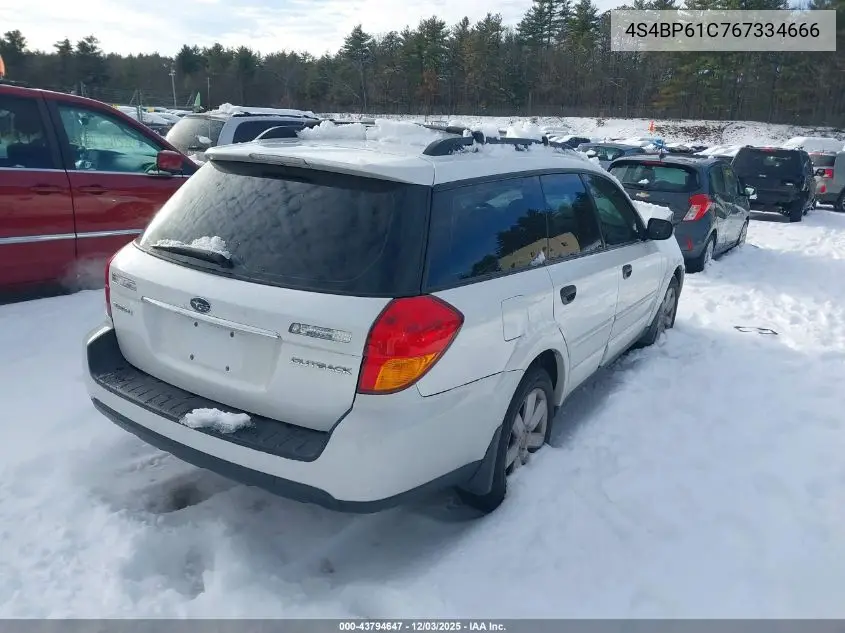 4S4BP61C767334666 2006 Subaru Outback 2.5I