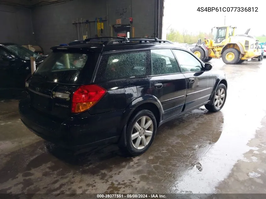 4S4BP61C077336812 2007 Subaru Outback 2.5I