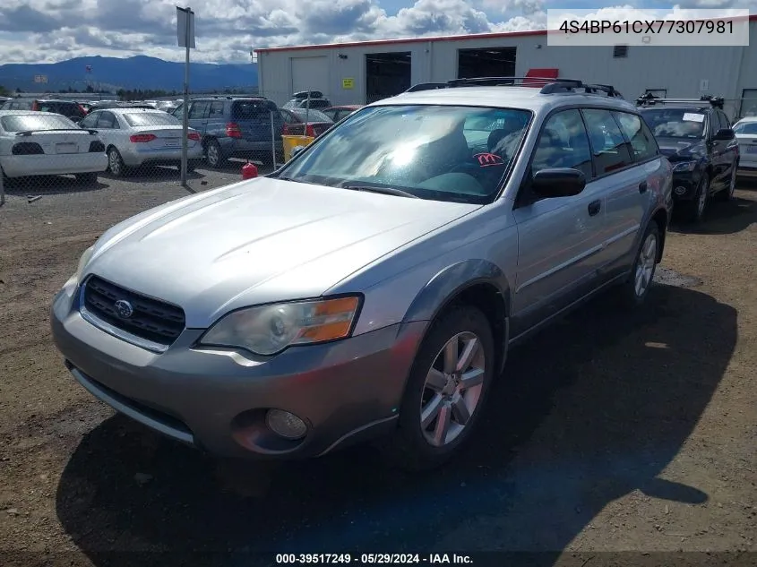 4S4BP61CX77307981 2007 Subaru Outback 2.5I