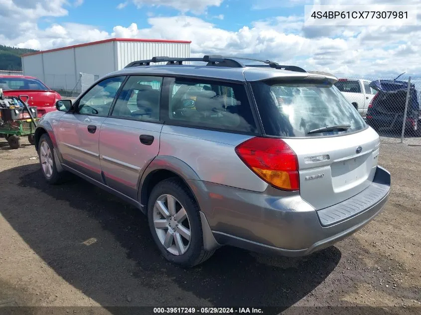 4S4BP61CX77307981 2007 Subaru Outback 2.5I