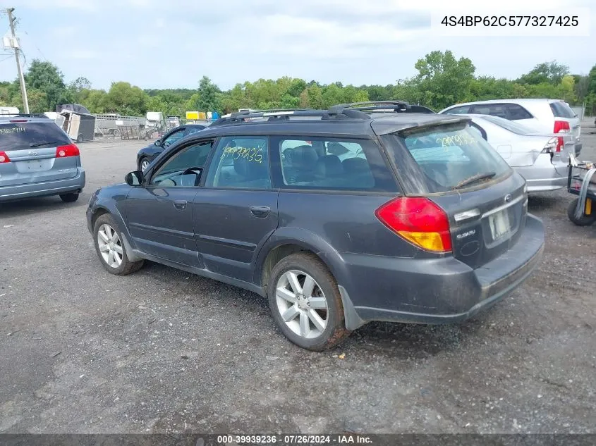 4S4BP62C577327425 2007 Subaru Outback 2.5I Limited