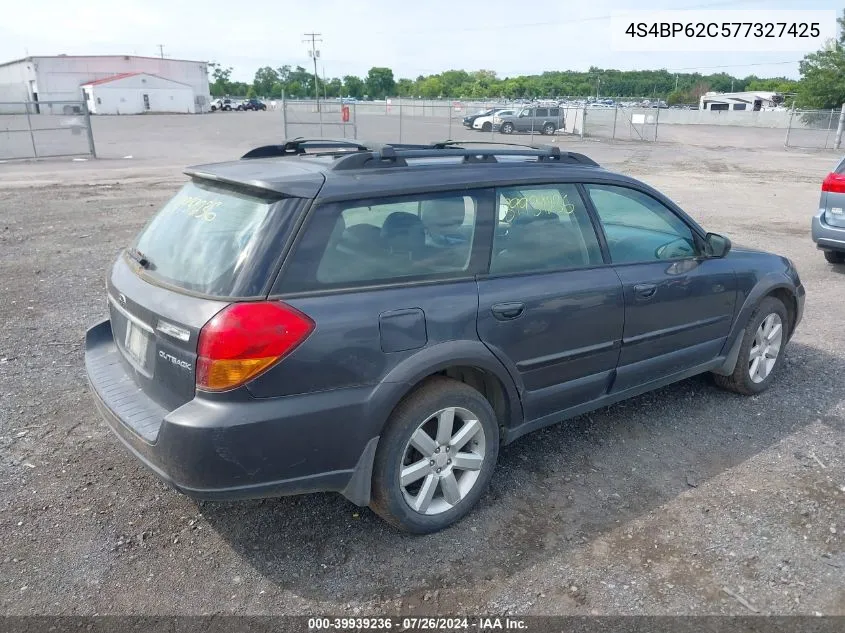 2007 Subaru Outback 2.5I Limited VIN: 4S4BP62C577327425 Lot: 39939236