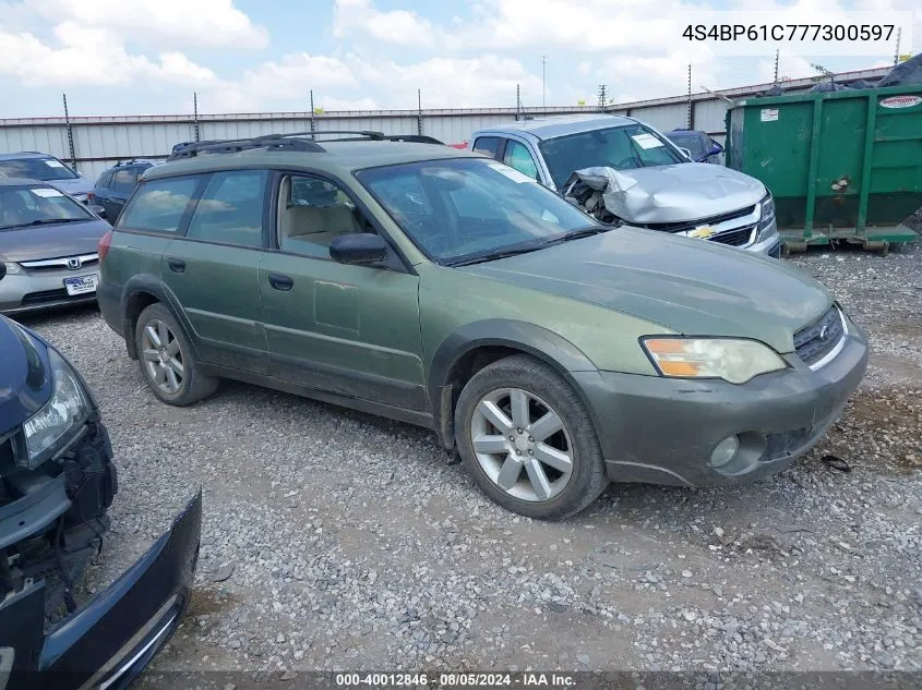 4S4BP61C777300597 2007 Subaru Outback 2.5I