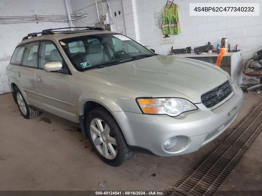 2007 Subaru Outback 2.5I Limited VIN: 4S4BP62C477340232 Lot: 40124541