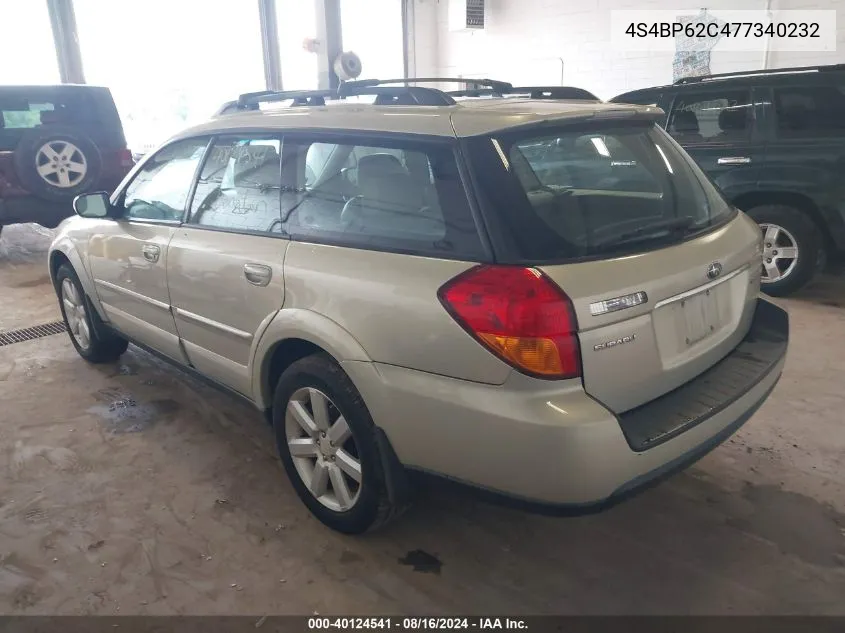 4S4BP62C477340232 2007 Subaru Outback 2.5I Limited