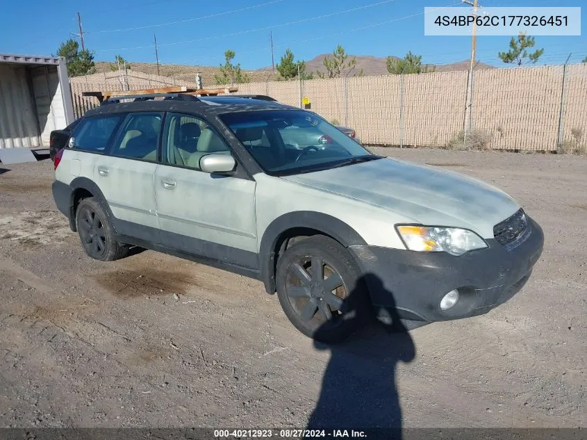 2007 Subaru Outback Outback 2.5I Limited VIN: 4S4BP62C177326451 Lot: 40212923