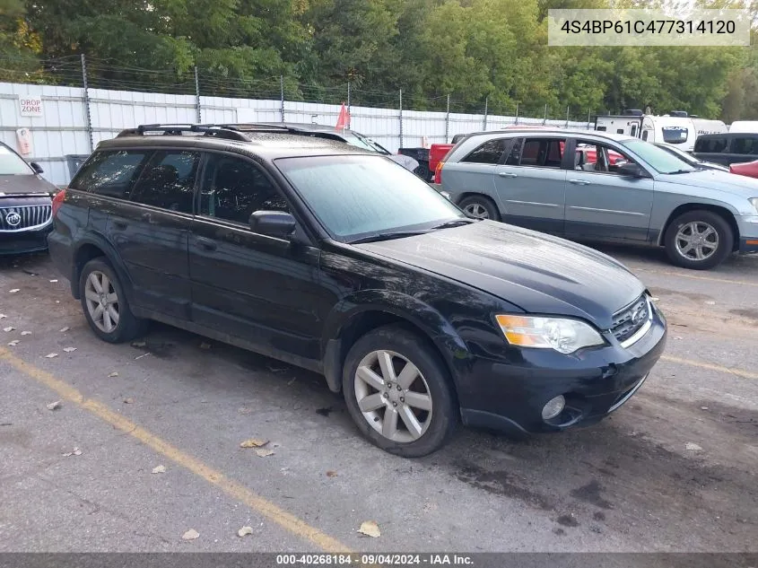 4S4BP61C477314120 2007 Subaru Outback 2.5I