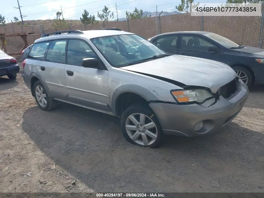 4S4BP61C777343854 2007 Subaru Outback 2.5I/2.5I Basic/2.5I L.l. Bean Edition