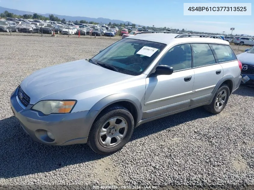 2007 Subaru Outback 2.5I Basic VIN: 4S4BP61C377313525 Lot: 40306778