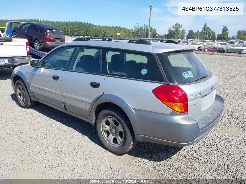 2007 Subaru Outback 2.5I Basic VIN: 4S4BP61C377313525 Lot: 40306778