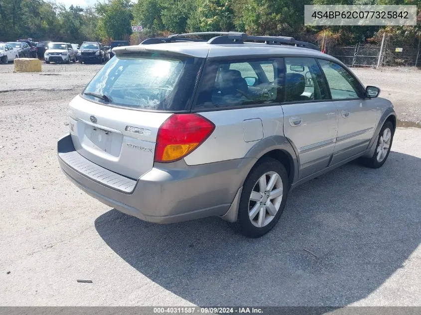 2007 Subaru Outback 2.5I Limited VIN: 4S4BP62C077325842 Lot: 40311587