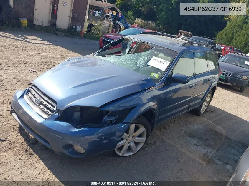 4S4BP62C377316939 2007 Subaru Outback 2.5I Limited