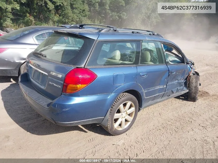 4S4BP62C377316939 2007 Subaru Outback 2.5I Limited