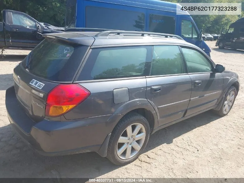 2007 Subaru Outback 2.5I Limited VIN: 4S4BP62C177323288 Lot: 40337731