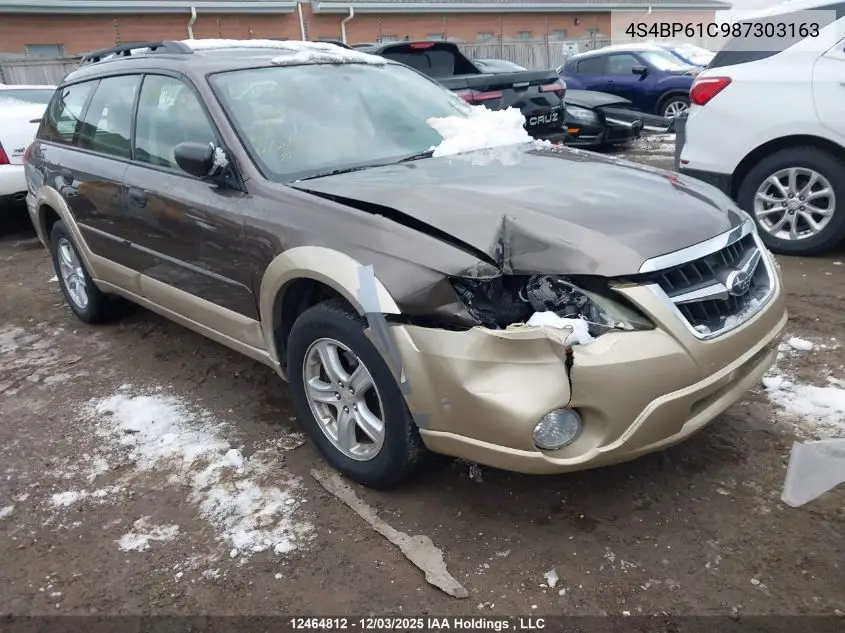 4S4BP61C987303163 2008 Subaru Outback 2.5I