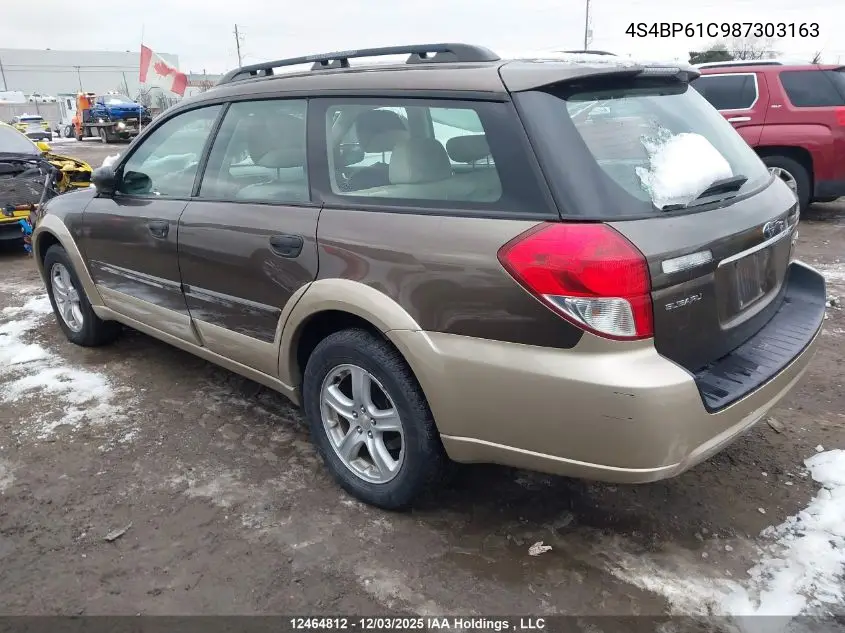 4S4BP61C987303163 2008 Subaru Outback 2.5I