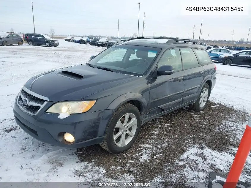 4S4BP63C484315459 2008 Subaru Outback 2.5Xt Limited