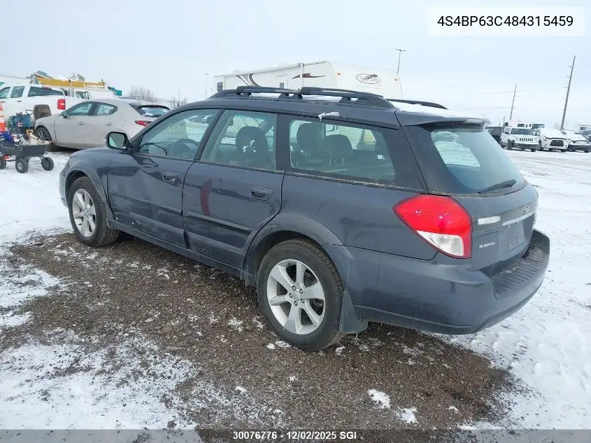 4S4BP63C484315459 2008 Subaru Outback 2.5Xt Limited