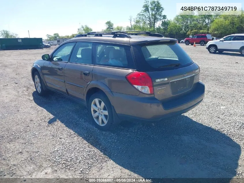 2008 Subaru Outback 2.5I/2.5I L.l. Bean Edition VIN: 4S4BP61C787349719 Lot: 39366807