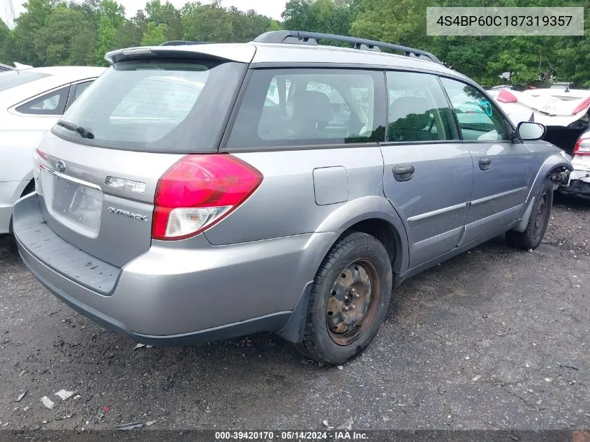 4S4BP60C187319357 2008 Subaru Outback