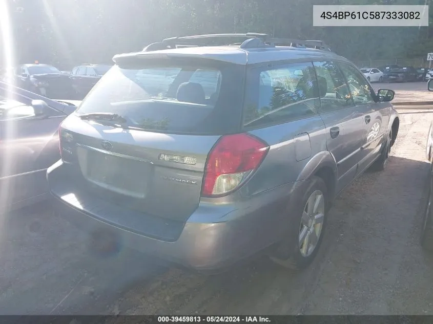 2008 Subaru Outback 2.5I/2.5I L.l. Bean Edition VIN: 4S4BP61C587333082 Lot: 39459813