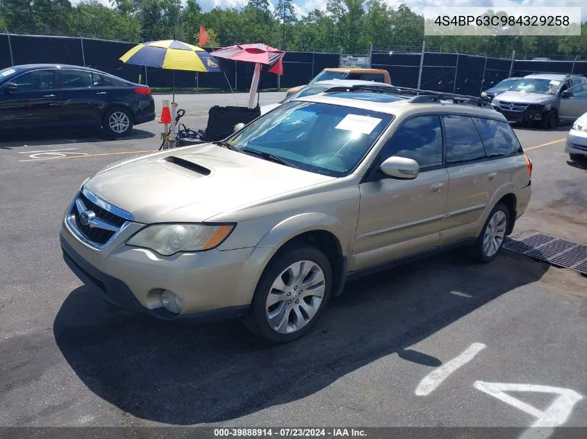 2008 Subaru Outback 2.5Xt Limited VIN: 4S4BP63C984329258 Lot: 39888914