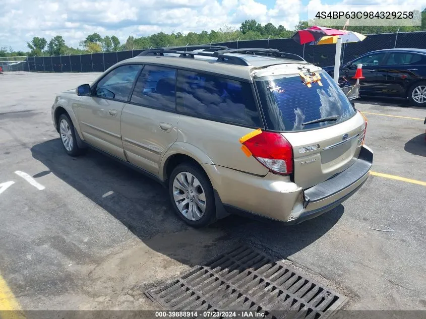 4S4BP63C984329258 2008 Subaru Outback 2.5Xt Limited