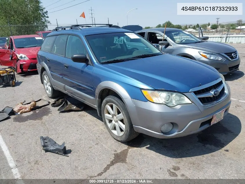 2008 Subaru Outback 2.5I/2.5I L.l. Bean Edition VIN: 4S4BP61C187332933 Lot: 39912725