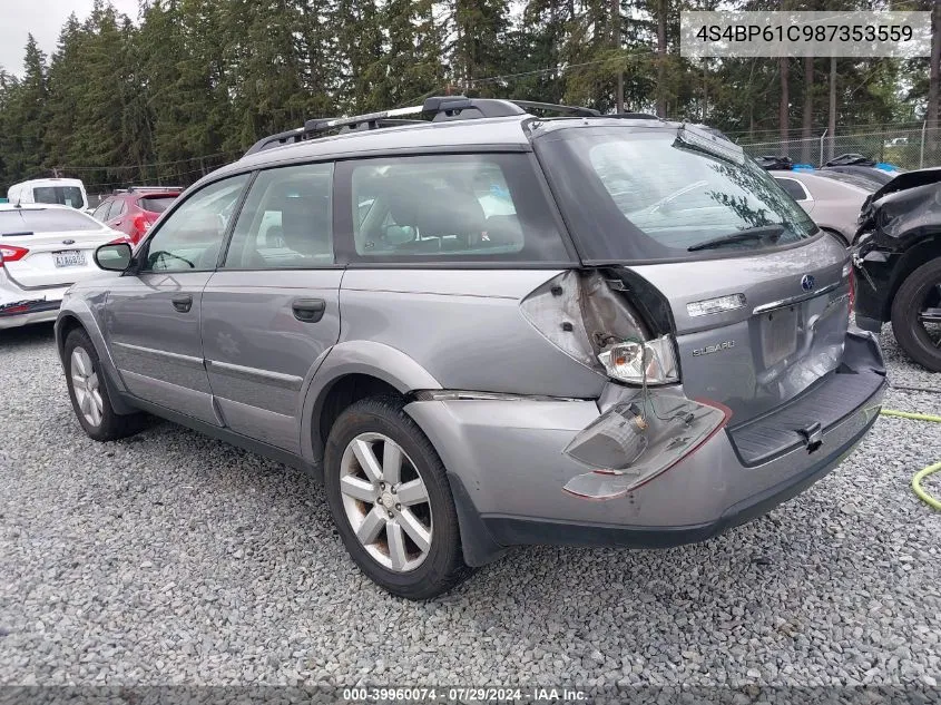 2008 Subaru Outback 2.5I/2.5I L.l. Bean Edition VIN: 4S4BP61C987353559 Lot: 39960074